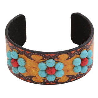 Western Style Floral Cuff Bracelet