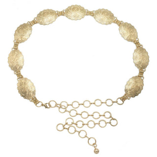 Women's Gold Flora Concho Chain Belt