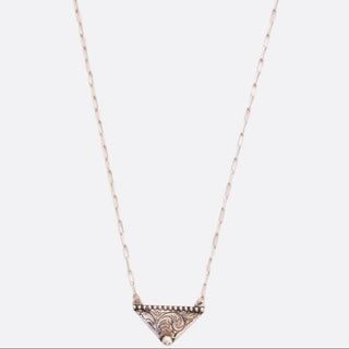 Western Filigree Triangle Pendant Necklace