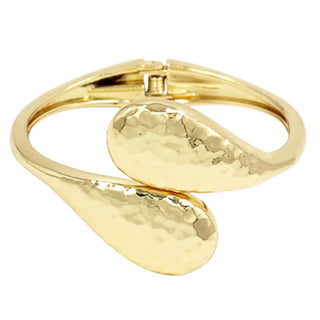 Chunky Gold Dew Drop Bangle Bracelet