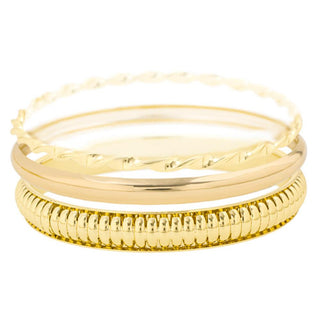 Chunky Gold Bangles Set