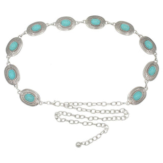 Women's Silver Concho Chain Belt