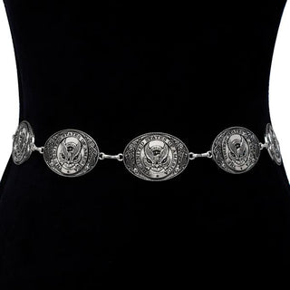 Women's Silver Concho Chain Belt