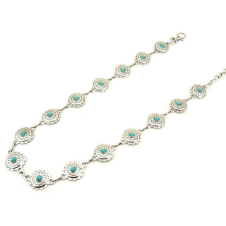 Women's Silver Concho Chain Belt