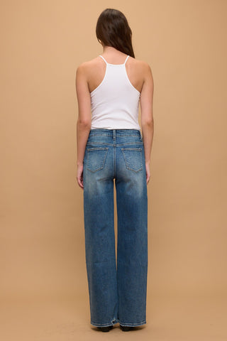 High-rise Tummy Control Wide Leg Jeans