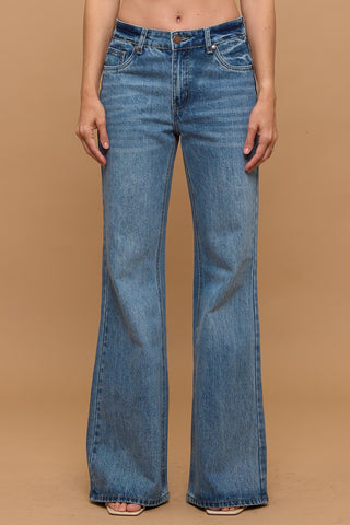 Mid-rise Tummy Control Relaxed Flare Jeans
