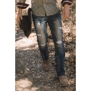 Men's Slim Boot Cut Triple Stitch Signature Pocket Denim Pants