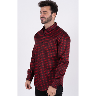 Platini Men’s Casual Western Print Shirt