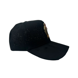 San Judas W/ Black Rhinestones Hat - Black