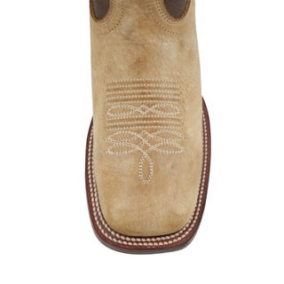 Los Altos Vintage Leather Cowboy Boots- Honey