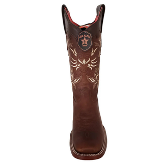 Los Altos Wide Toe Suare boots in Nubuck Tobacco