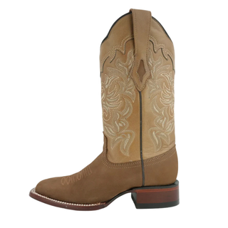Los Altos Nubuck Leather Cowboy Boots- Taupe