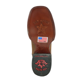 Los Altos Nubuck Leather Cowboy Boots- Taupe