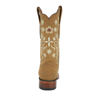 Los Altos Crazy Leather Cowboy Boots- Tan