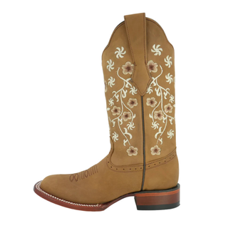 Los Altos Crazy Leather Cowboy Boots- Tan