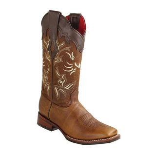 Los Altos Rage Leather Cowboy Boots- Walnut