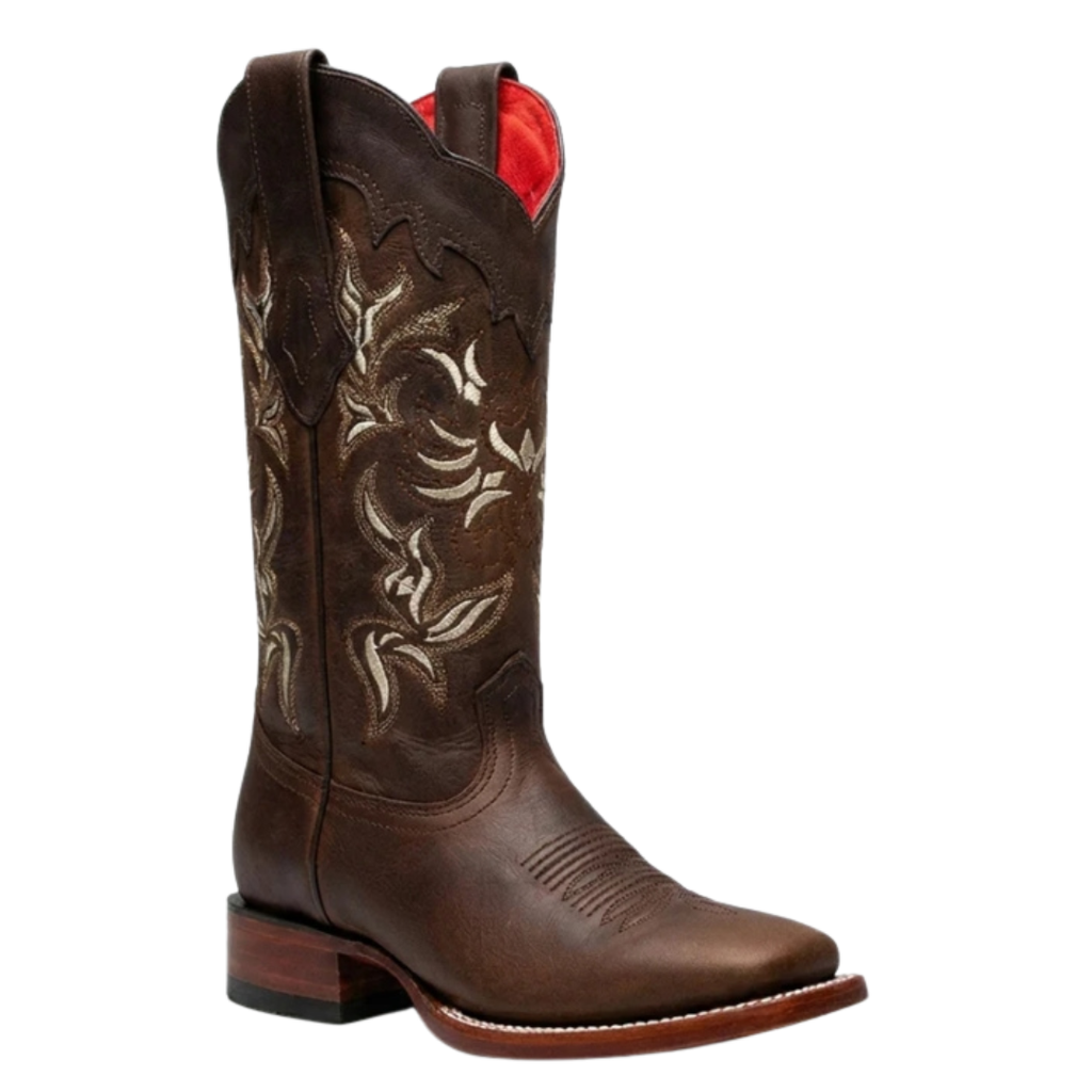 Los Altos Rage Leather Cowboy Boots- Walnut – MexWest