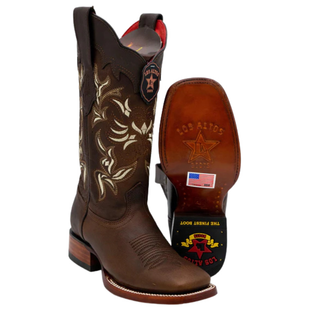 Los Altos Rage Leather Cowboy Boots- Walnut