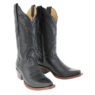 Los Altos Snip Toe Deer Boot- Black