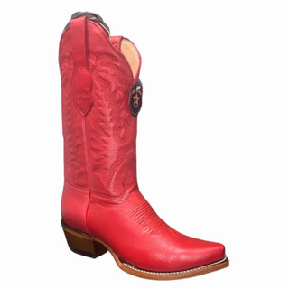 Los Altos Snip Toe Deer Boot- Red