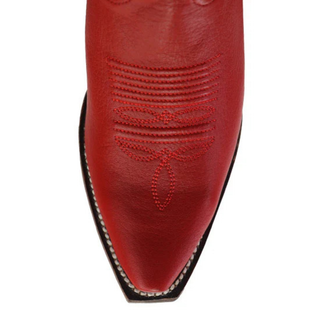 Los Altos Snip Toe Deer Boot- Red