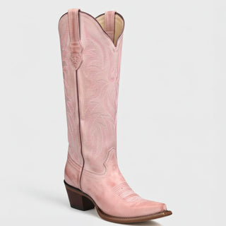 Los Altos Women's Vintage Leather Snip Toe Tall Fashion Boot - Pink