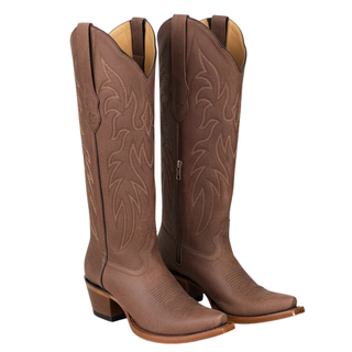 Pair of Los Altos women’s chocolate leather western boots