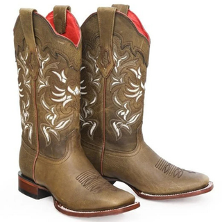 Los Altos Rage Leather Cowboy Boots- Honey
