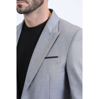 Mens Modern Fit Stretch Date Night Silver Blazer
