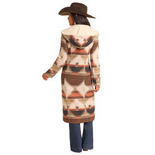 Powder River Outfitters Women's Long Aztec Print Duster Coat