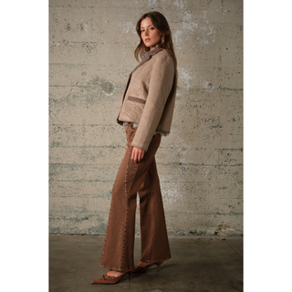 Western Two-Tone Embroidered Jacket