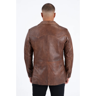 Platini Men's Genuine Leather Blazer