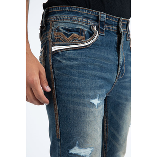 Men's Slim Boot Cut Triple Stitch Signature Pocket Denim Pants