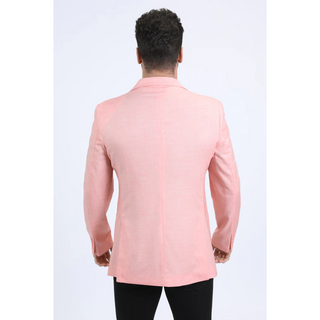 Platini Men's Modern Fit Blazer - Peach