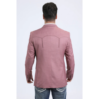 Platini Men's Double Button Western Blazer - Red