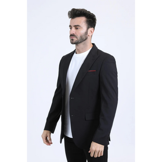 Platini Men's Modern Fit Blazer - Black
