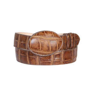 El General Men’s Western Belt - Crocodile Print Leather 