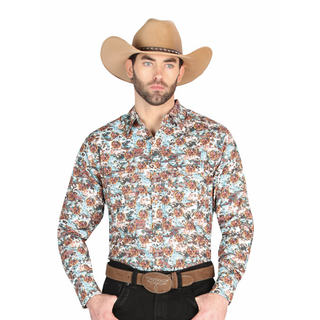 El General Men’s Multicolor Print Western Shirt – Front View