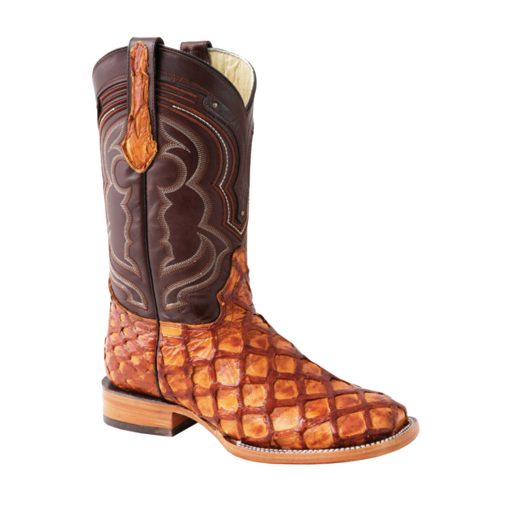 El General Monster Fish Pirarucu Rodeo Boots - Honey – MexWest