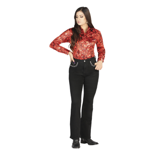 Centenario Women’s Western Bootcut Jeans – front view with intricate embroidery on pockets”