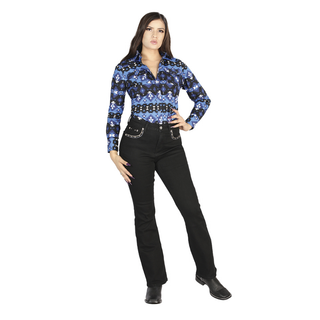 Centenario Women’s Western Bootcut Jeans – front view with embroidery on pockets