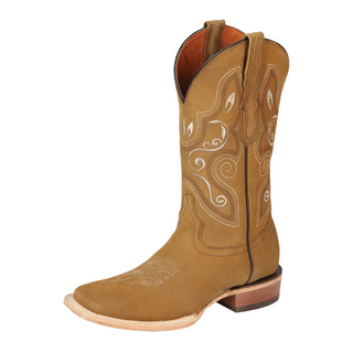 El General Women’s Rodeo Boots Oil Nubuck Leather - Honey