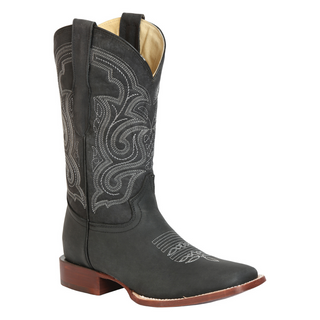 El General Men's Rodeo Boot – Crazy Leather - Black