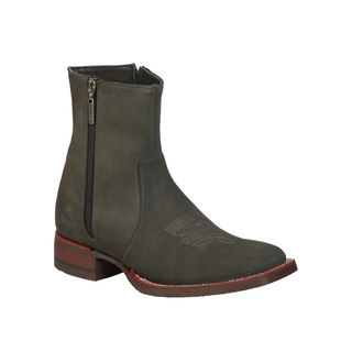 El Canelo leather ankle western boot with side zipper