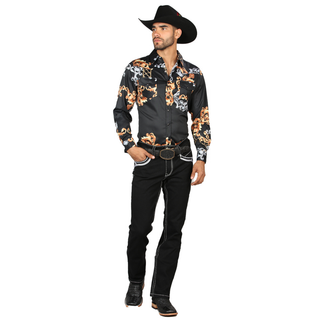 Centenario men’s black boot cut fit Western denim jeans 