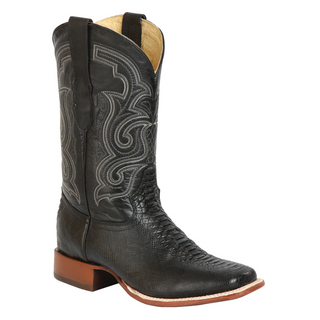 El General Men’s Python Imitation Rodeo Boots - Black