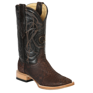 Brown and black cowboy boot 