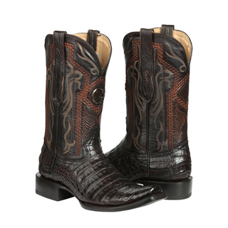 El General Men's Exotic Caiman Belly Cowboy Boots - Brown