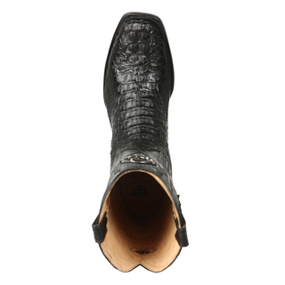 El General Men's Exotic Caiman Nuca Cowboy Boots - Black