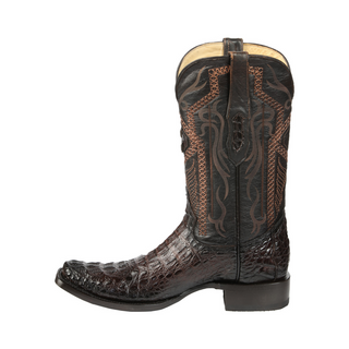 El General Men's Exotic Caiman Nuca Cowboy Boots - Brown